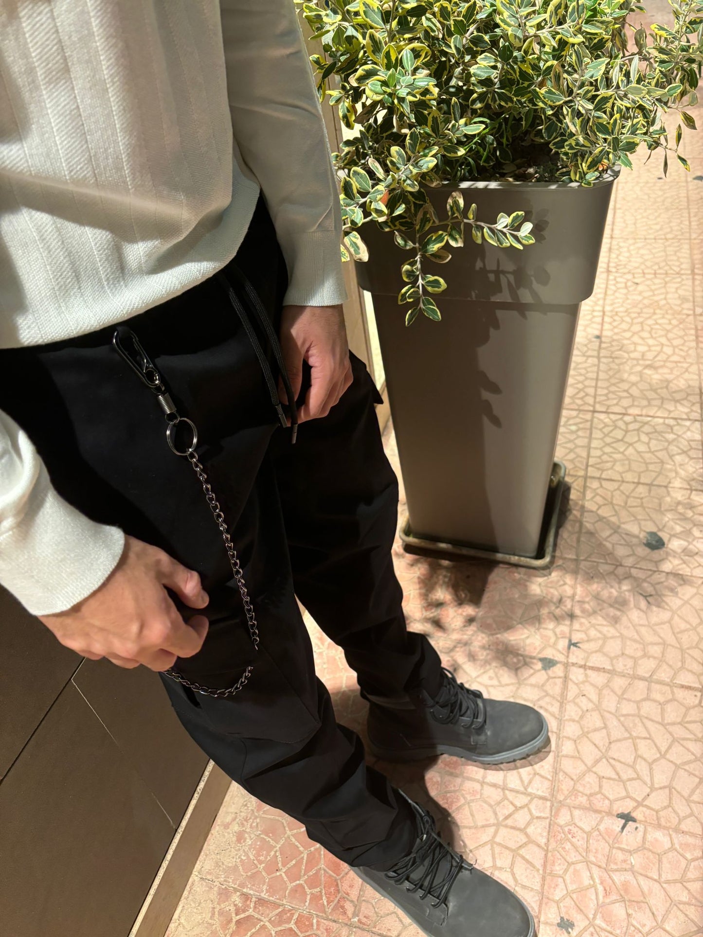 Maglioncino Yes Zee Semi Aderente Elasticizzato Bianco